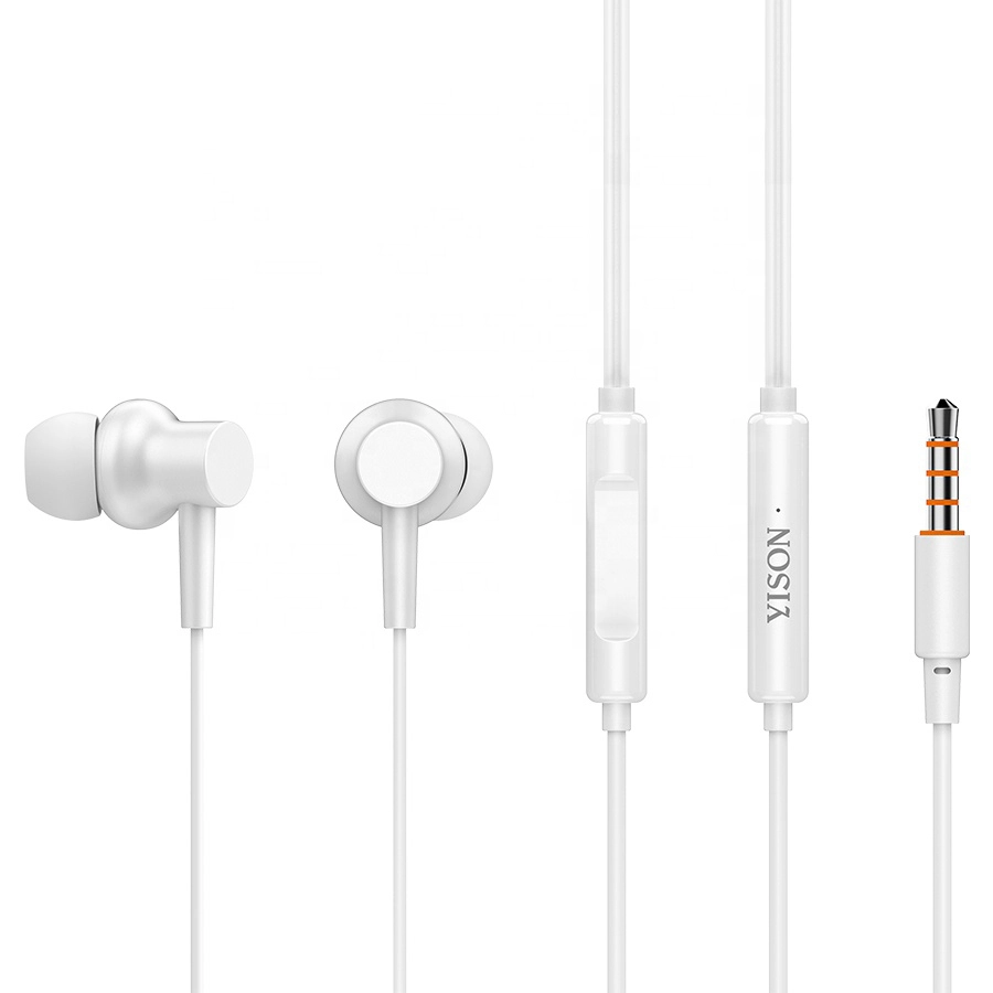 X2-WH YISON earphones με μικρόφωνο X2, 3.5mm, 1.36m, λευκά