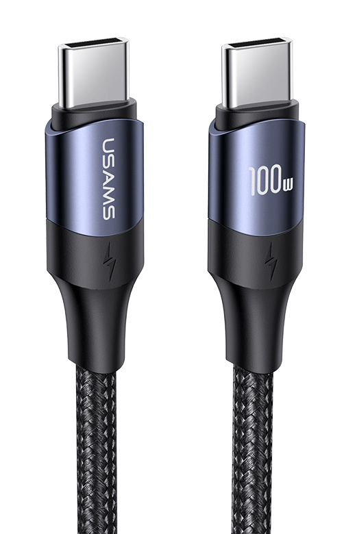 USAMS καλώδιο USB-C US-SJ524, 100W/5A, PD, 1.2m, μαύρο -κωδικός SJ524USB01