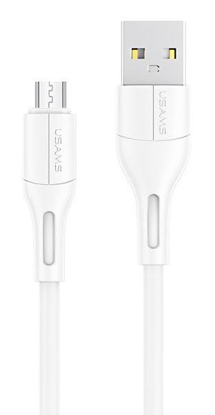 USAMS καλώδιο Micro USB σε USB US-SJ502, 10W, 1m, λευκό -κωδικός SJ502USB02