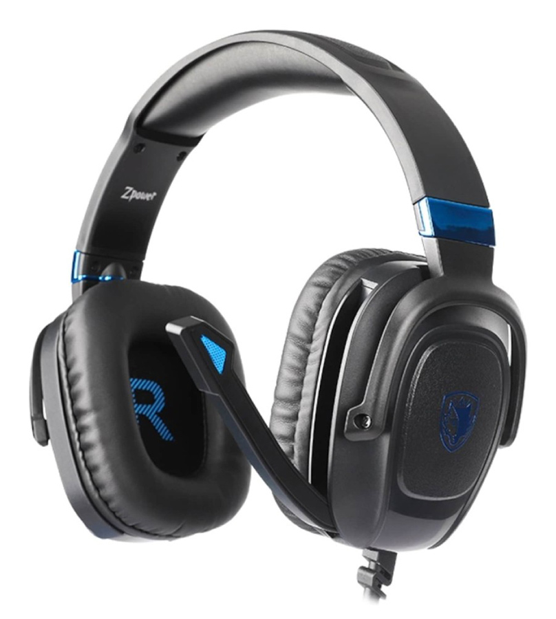 SADES gaming headset Zpower, 3.5mm, multiplatform, 40mm, 1.2m, μαύρο -κωδικός SA-732
