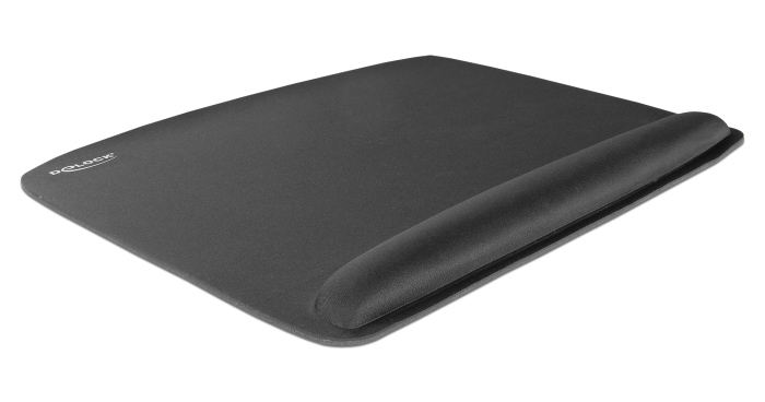 DELOCK mousepad για laptop με στήριγμα καρπού 12601, 320x420mm, μαύρο -κωδικός 12601