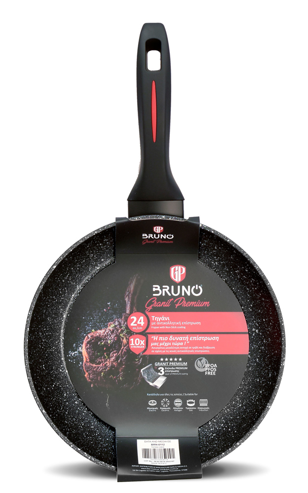 BRUNO τηγάνι Granit Premium BRN-0112 με αντικολλητική επίστρωση, 24cm -κωδικός BRN-0112