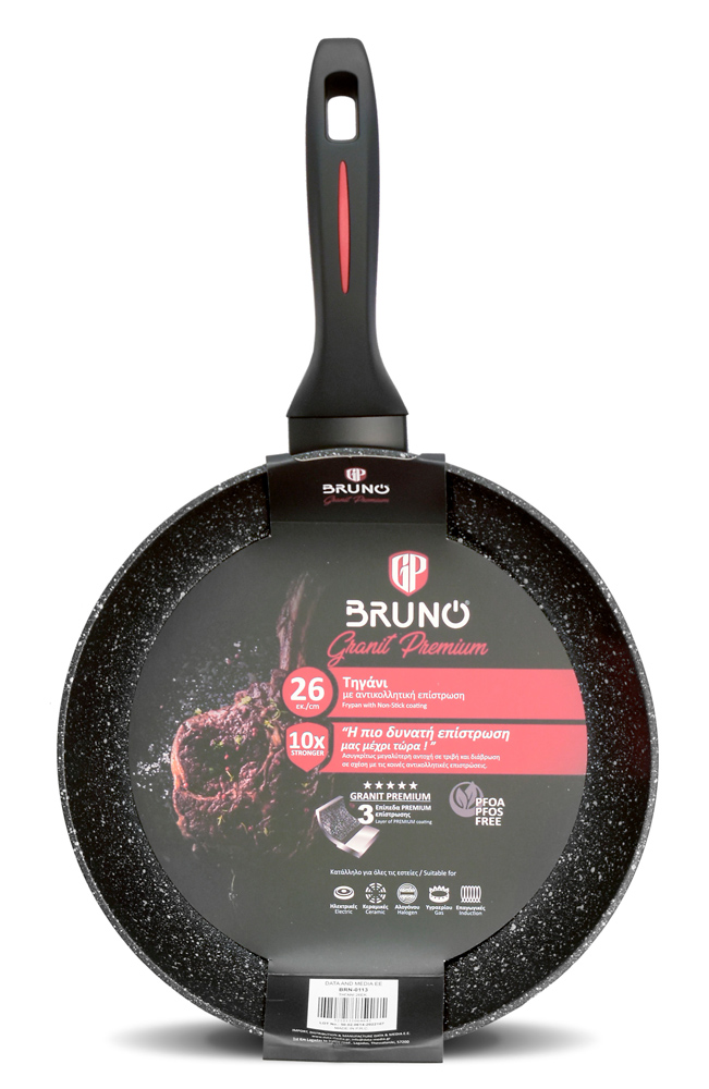 BRUNO τηγάνι Granit Premium BRN-0113 με αντικολλητική επίστρωση, 26cm -κωδικός BRN-0113