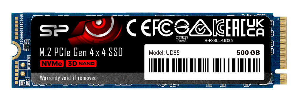 SILICON POWER SSD PCIe Gen4x4 M.2 2280 UD85, 500GB, 3.600-2.400MB/s -κωδικός SP500GBP44UD8505