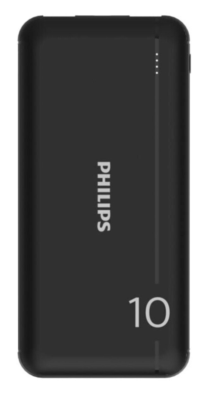 PHILIPS power bank DLP1810NB-62, 10000mAh, 2x USB, 2.1A, μαύρο -κωδικός DLP1810NB-62