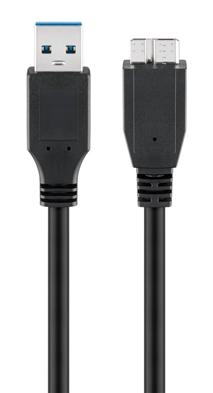 GOOBAY καλώδιο USB 3.0 σε micro Τype B 95734, 5 Gbit/s, 0.5m, μαύρο -κωδικός 95734
