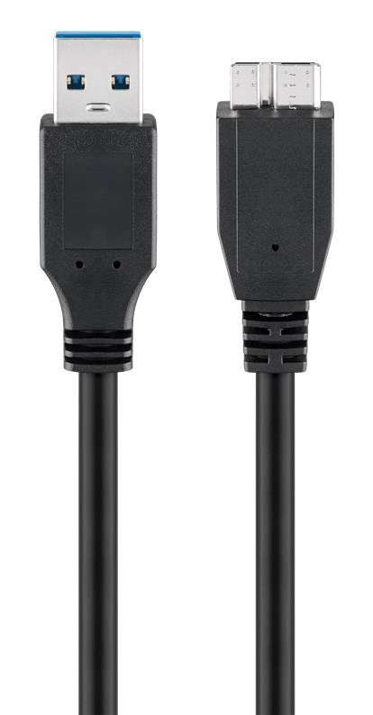 GOOBAY καλώδιο USB 3.0 σε micro Τype B 95027, 5 Gbps, 3m, μαύρο -κωδικός 95027