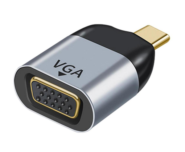 POWERTECH αντάπτορας USB-C σε VGA PTH-094, 1080p/60Hz, γκρι -κωδικός PTH-094