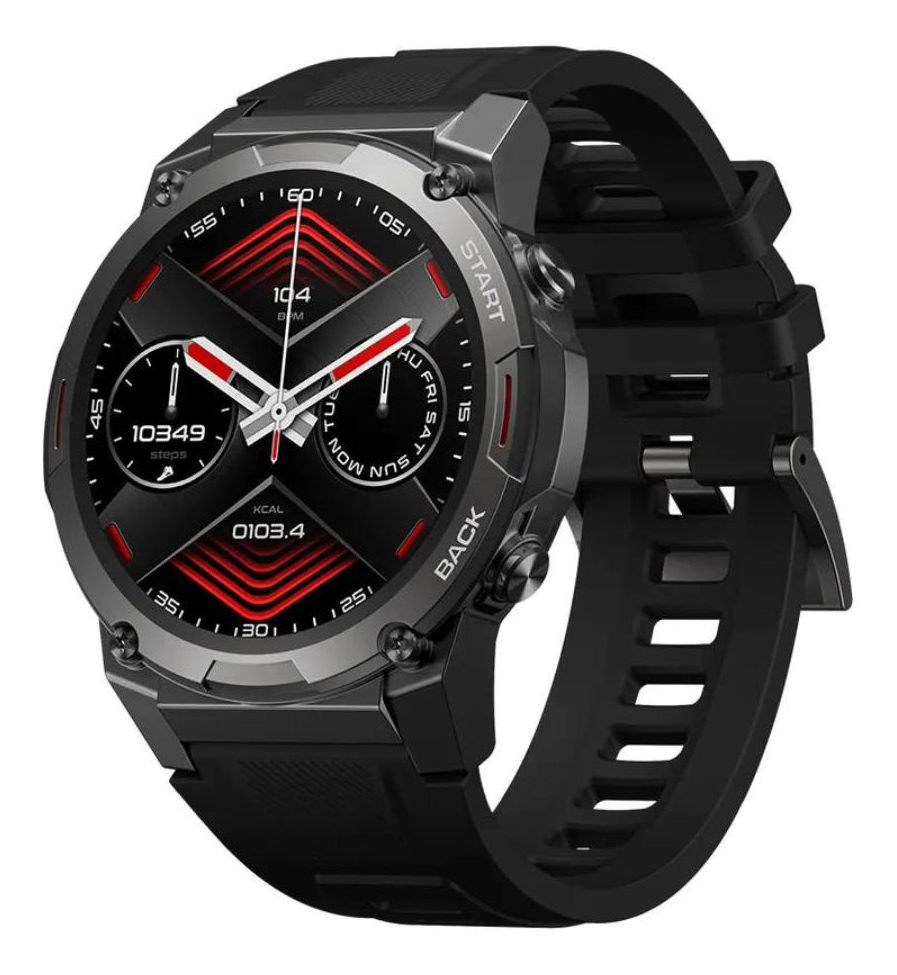 ZEBLAZE smartwatch Vibe 7 Pro, 1.43" AMOLED, ηχείο & mic, 3 ATM, μαύρο -κωδικός VIBE7PRO-BK
