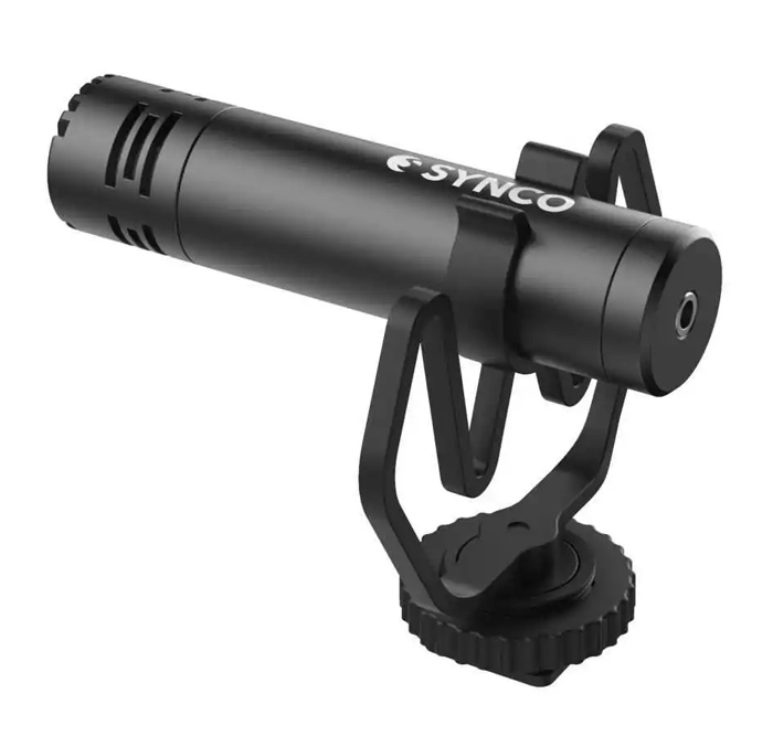 SYNCO μικρόφωνο για κάμερα SY-M1-BK, δυναμικό, 3.5mm, shock mount, μαύρο -κωδικός SY-M1-BK