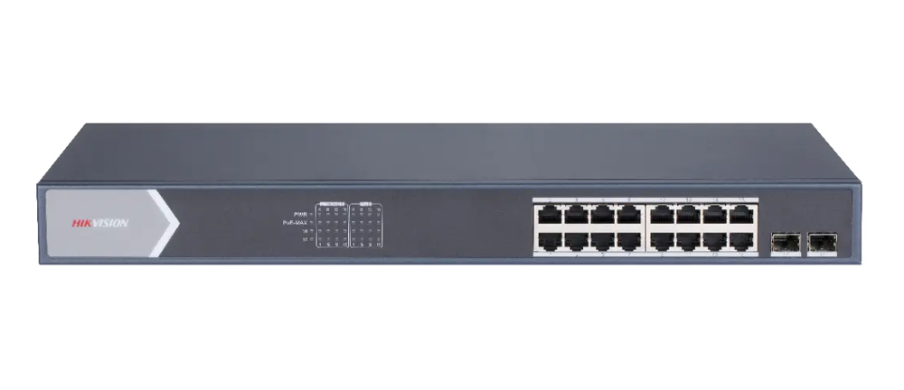 HIKVISION Managed switch DS-3E1518P-SI, 16x PoE & 2x SFP ports, 1000Mbps -κωδικός DS-3E1518P-SI