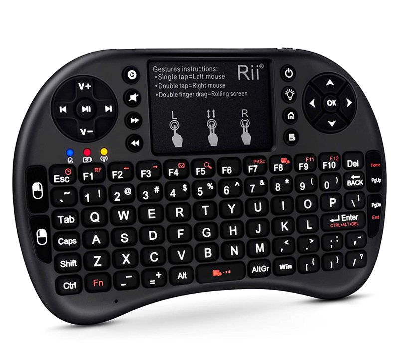 RIITEK ασύρματο πληκτρολόγιο Mini i8+ με touchpad, backlit, 2.4GHz -κωδικός RT-MWK08P-BK