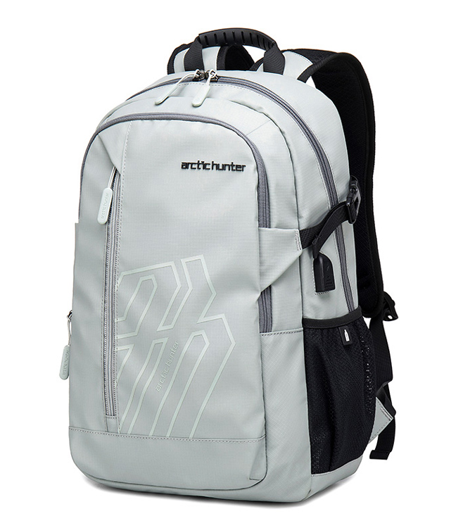 ARCTIC HUNTER τσάντα πλάτης B00387 με θήκη laptop 15.6", 26L, USB, γκρι -κωδικός B00387-GY