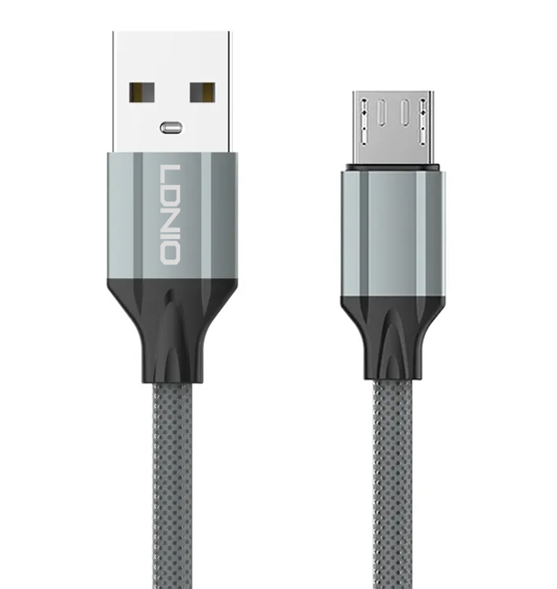 LDNIO καλώδιο Micro USB σε USB LS441, 12W, 1m, γκρι -κωδικός 6933138690765