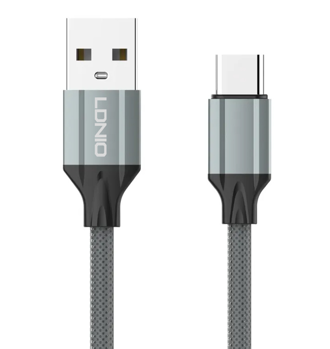 LDNIO καλώδιο USB-C σε USB LS441, 12W, 1m, γκρι -κωδικός 5210131073469