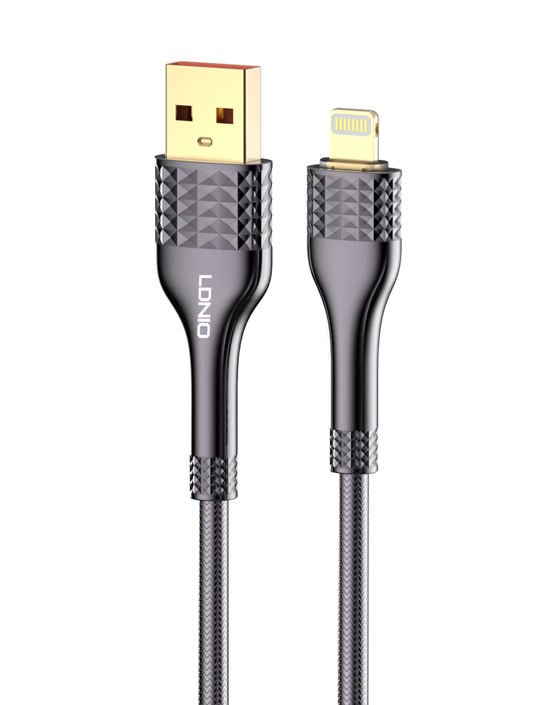 LDNIO καλώδιο Ligntining σε USB LS652, 30W, 2m, γκρι -κωδικός 5210131073513