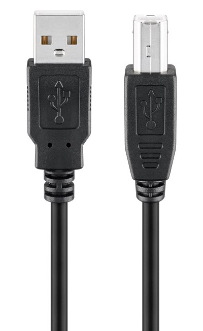 GOOBAY καλώδιο USB σε USB Type B 95129, 0.25m, 480Mbps, μαύρο -κωδικός 95129
