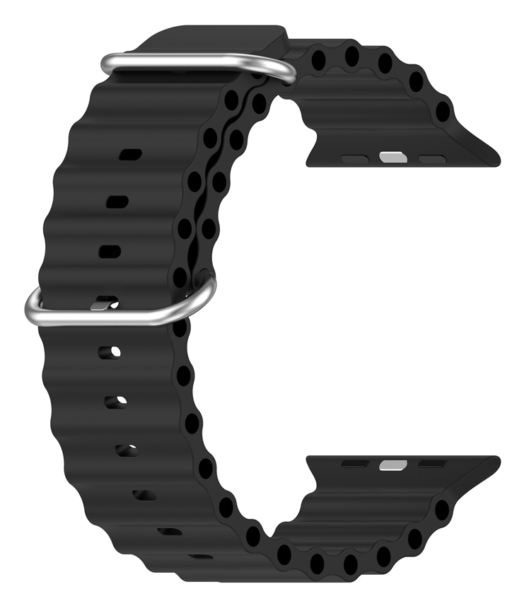 INTIME λουράκι σιλικόνης IT-058-BAND-BK για smartwatch 8 Ultra, μαύ�..