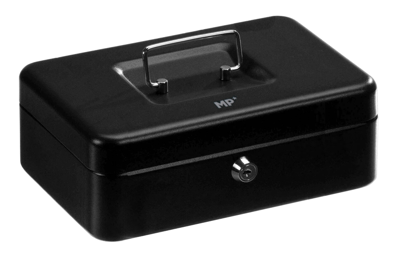 MP κουτί ταμείου με κλειδί PA214-03 με θήκη & λαβή, μεταλλικό, 24x17cm -κωδικός PA214-03