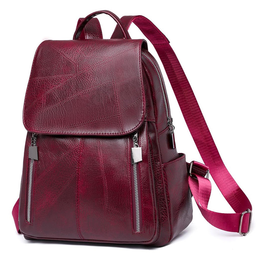 ROXXANI γυναικεία τσάντα πλάτης LBAG-0019, κόκκινη -κωδικός LBAG-0019