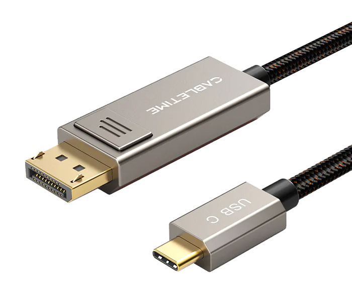 CABLETIME καλώδιο USB-C σε DisplayPort CT-CBD8K, 8K/60Hz, 2m, μαύρο -κωδικός CT-CBD8K-ZG2