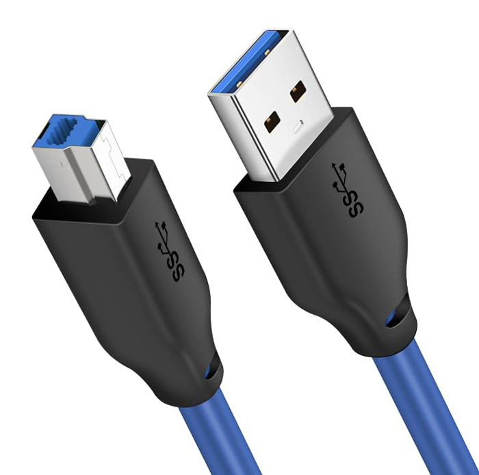 CABLETIME καλώδιο USB σε USB Type B CT-C160-U3-AMBM, 5Gbps, 1m, μπλε -κωδικός CT-C160-U3-AMBM-BL1