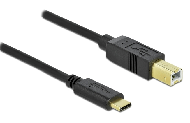 DELOCK καλώδιο USB-C σε USB Type B 83328, 0.5m, μαύρο -κωδικός 83328