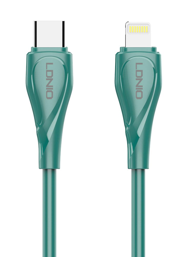 LDNIO καλώδιο Lightning σε USB-C LC611I, 30W PD, 1m, πράσινο -κωδικός 5210131078617