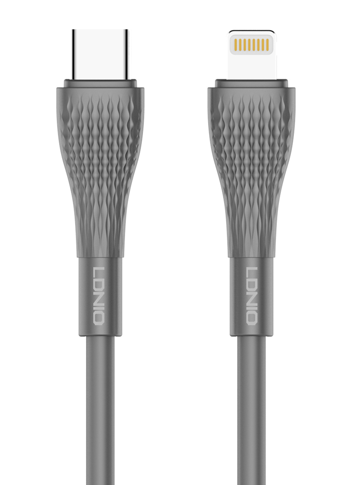 LDNIO καλώδιο Lightning σε USB-C LC671I, 30W PD, 1m, γκρι -κωδικός 6933138601280