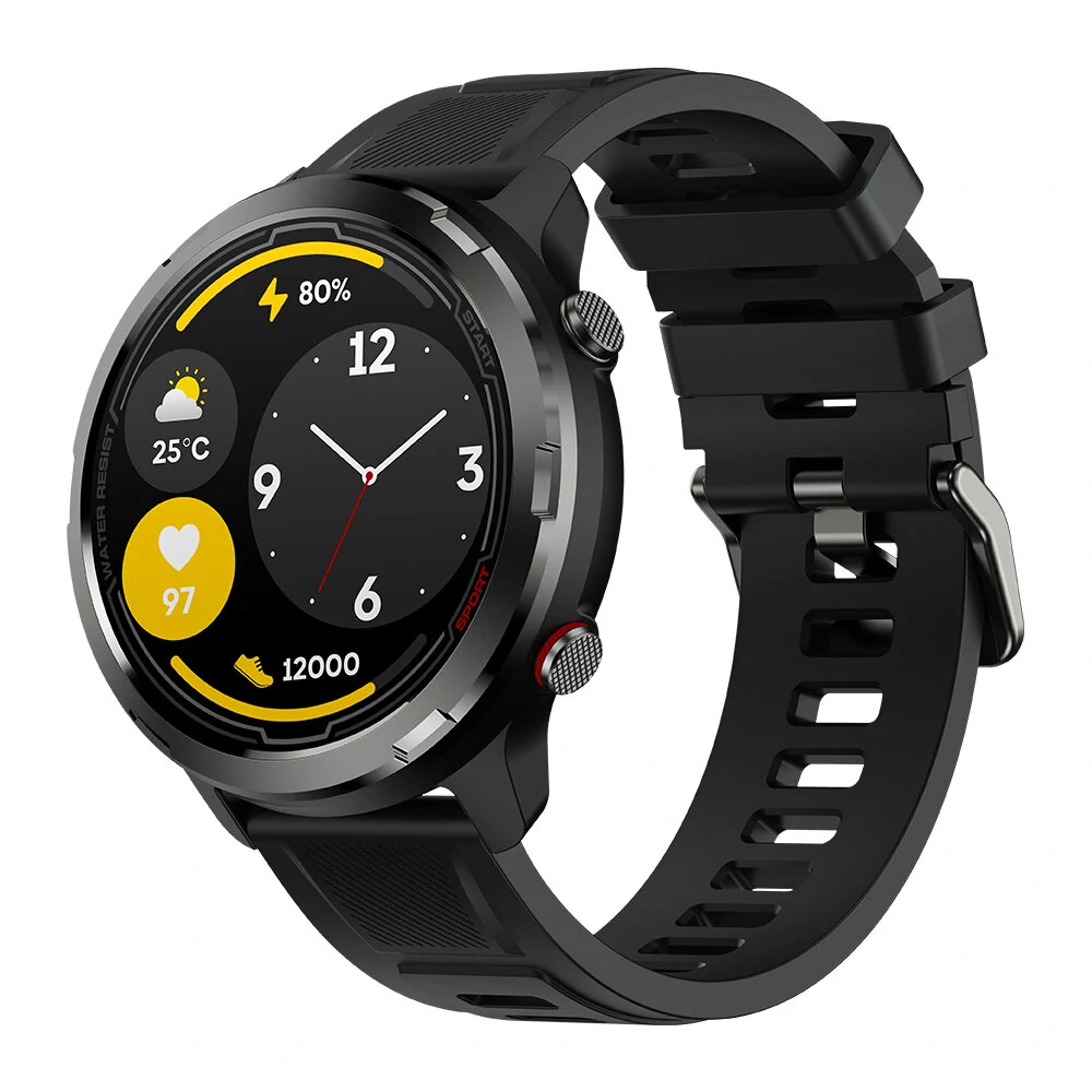 ZEBLAZE smartwatch Stratos 2 Lite, heart rate, 1.32", GPS, 5 ATM, μαύρο -κωδικός STRATOS2LITE-BK