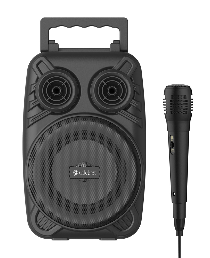CELEBRAT φορητό ηχείο OS-07 με μικρόφωνο, 5W, 1200mAh, Bluetooth, μαύρο -κωδικός OS-07-BK