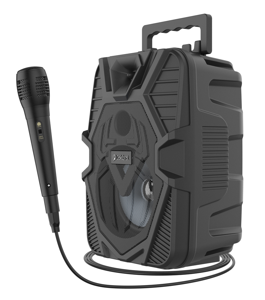 CELEBRAT φορητό ηχείο OS-06 με μικρόφωνο, 5W, 1200mAh, Bluetooth, μαύρο -κωδικός OS-06-BK