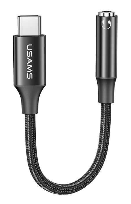 USAMS αντάπτορας USB-C σε 3.5mm US-SJ599, μαύρος -κωδικός SJ599YPTC01