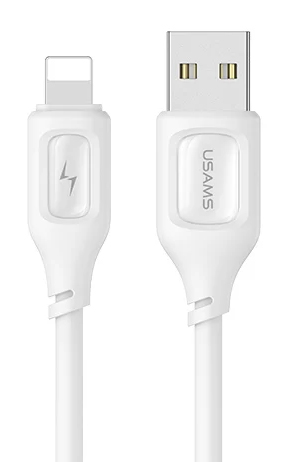 USAMS καλώδιο Lightning σε USB US-SJ618, 12W, 1m, λευκό -κωδικός SJ618USB02