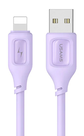 USAMS καλώδιο Lightning σε USB US-SJ618, 12W, 1m, μωβ -κωδικός SJ618USB04