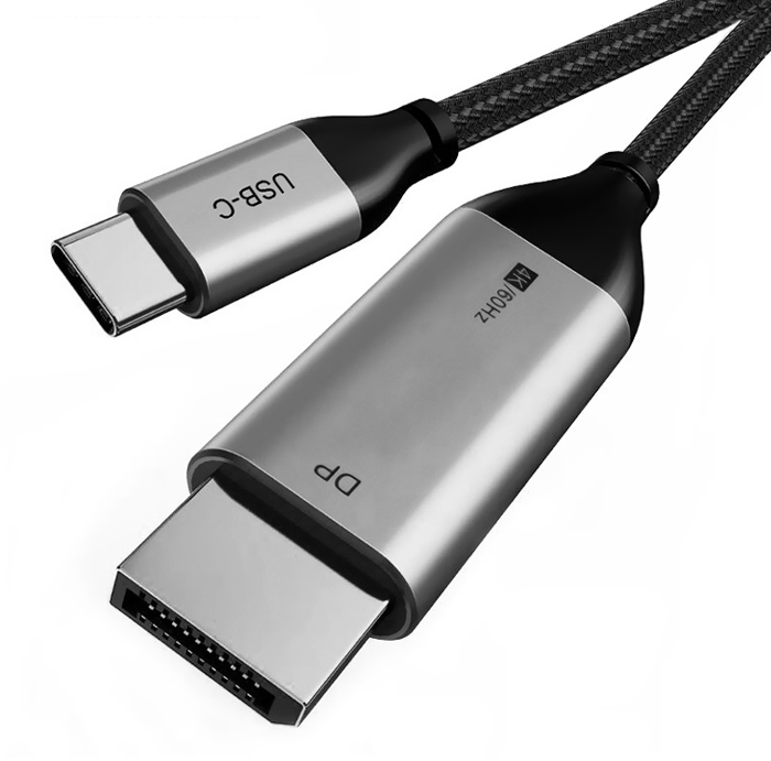 CABLETIME καλώδιο USB-C σε DisplayPort CT-CMDP2, 4K/30Hz, 1.2m, μαύρο -κωδικός CT-CMDP2-S1.2S