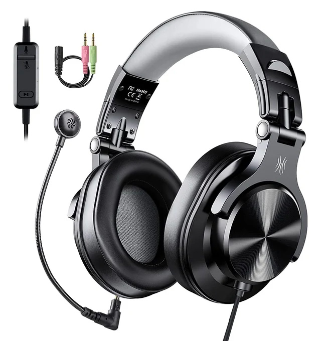 ONEODIO gaming headset Fusion A71D, 3.5mm σύνδεση, Hi-Res, 40mm, μαύρο -κωδικός OA-A71D