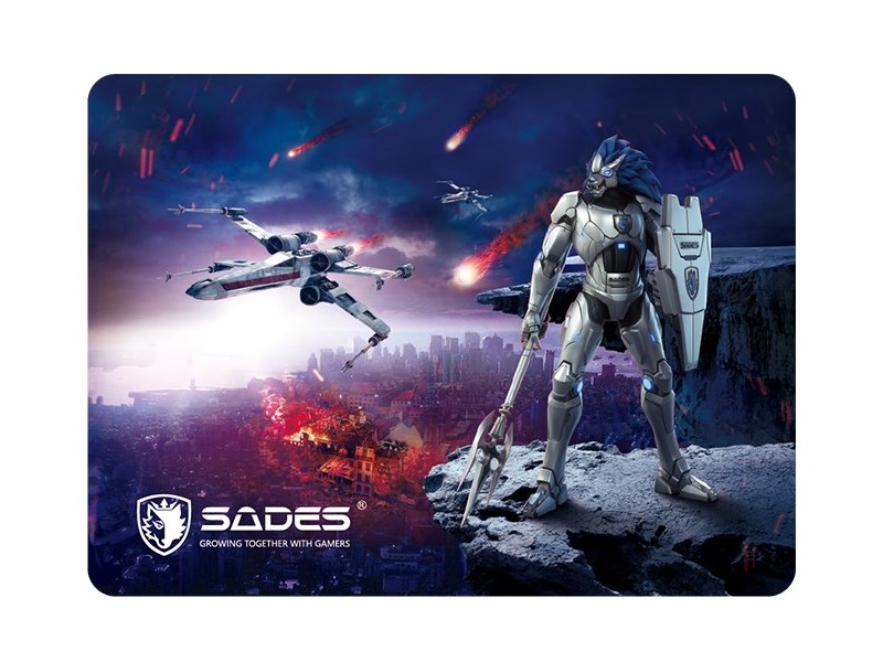 SADES Gaming Mouse Pad Lightning, Low Friction, Rubber base, 350 x 260mm -κωδικός SA-LIGHTNING