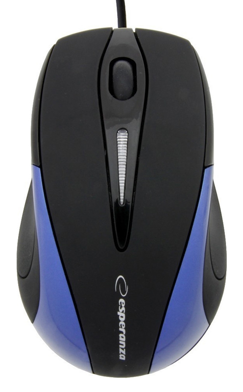 ESPERANZA ενσύρματο ποντίκι EM102B, οπτικό, 1000DPI, USB, μαύρο/μπλε -κωδικός EM102B