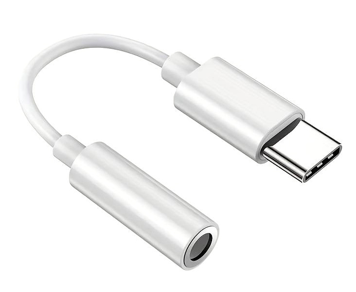 POWERTECH αντάπτορας USB-C σε 3.5mm CAB-UC084, λευκός -κωδικός CAB-UC084