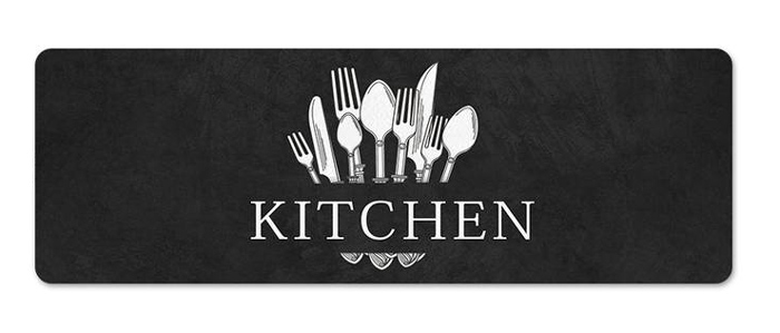 HOME USE πατάκι κουζίνας HUH-0148, αντιολισθητικό, 40 x 120cm, μαύρο -κωδικός HUH-0148