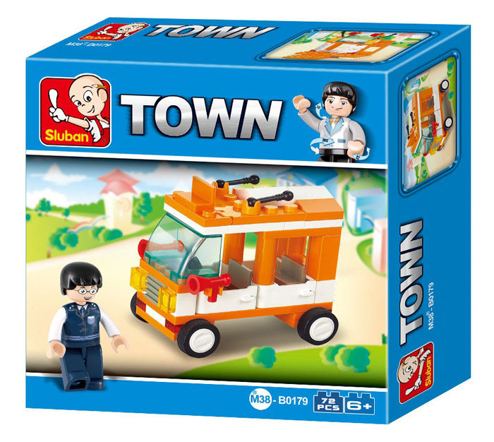 SLUBAN Τουβλάκια Town, Mini Bus M38-B0179, 72τμχ