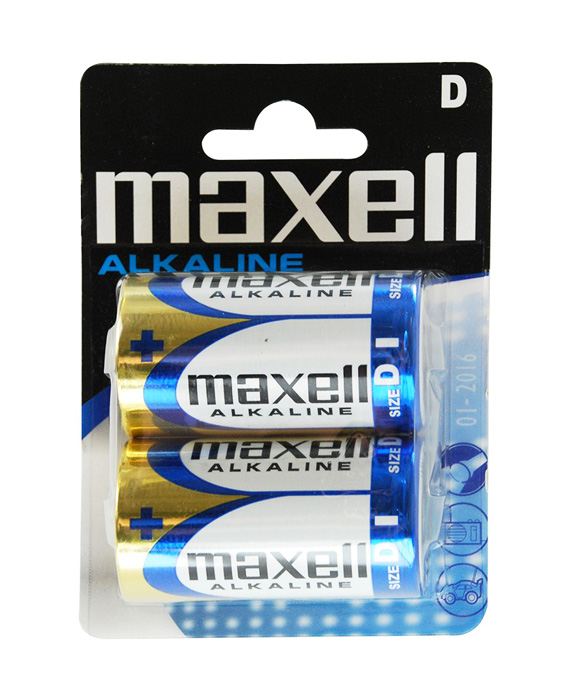 MAXELL αλκαλικές μπαταρίες LR20/D, 1.5V, 2τμχ -κωδικός LR20M-2