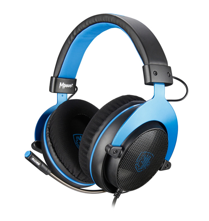 SADES Gaming Headset Mpower, Multiplatform, 3.5mm, 50mm ακουστικά, μπλε -κωδικός SA-723