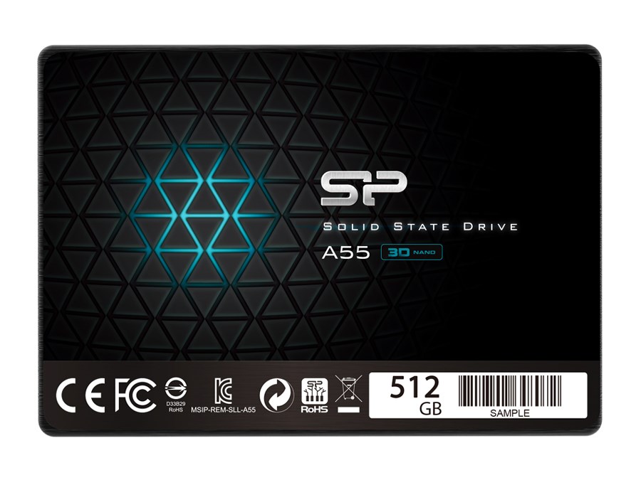 SILICON POWER SSD A55 512GB, 2.5", SATA III, 560-530MB/s 7mm, TLC -κωδικός SP512GBSS3A55S25