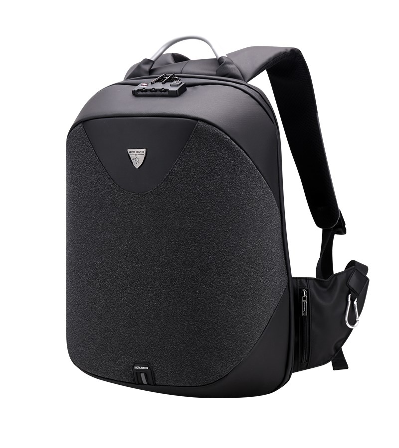 ARCTIC HUNTER τσάντα πλάτης B00208-BK με θήκη laptop 15.6", μαύρη -κωδικός B00208-BK