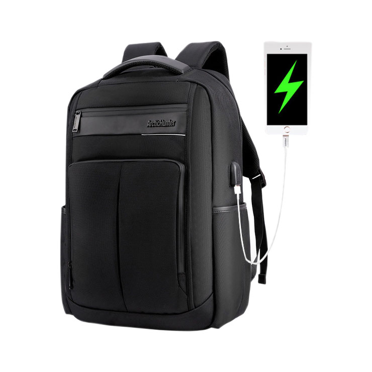 ARCTIC HUNTER τσάντα πλάτης B00121C-BK με θήκη laptop 15.6", μαύρη -κωδικός B00121C-BK