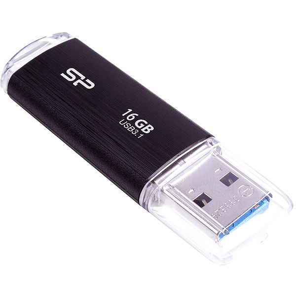 SILICON POWER USB Flash Drive Blaze B02, 16GB, USB 3.2, μαύρο -κωδικός SP016GBUF3B02V1K