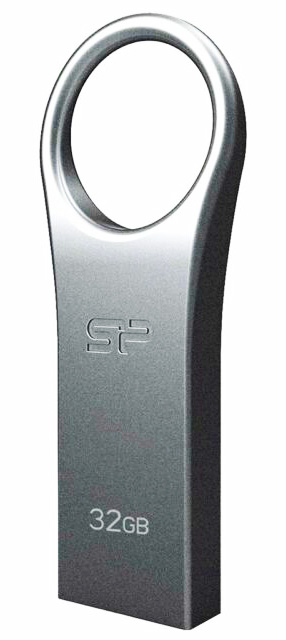 SILICON POWER USB Flash Drive Firma F80, 32GB, USB 2.0, Silver -κωδικός SP032GBUF2F80V1S