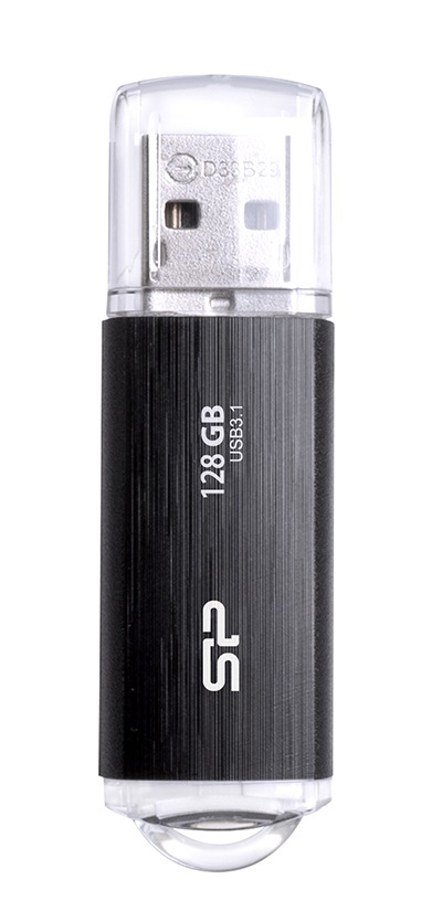 SILICON POWER USB Flash Drive Blaze B02, 128GB, USB 3.2, μαύρο -κωδικός SP128GBUF3B02V1K